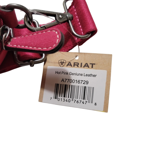 Ariat Hot Pink Belt Bag Genuine Leather with Embroidered Design - Picture 6 of 15